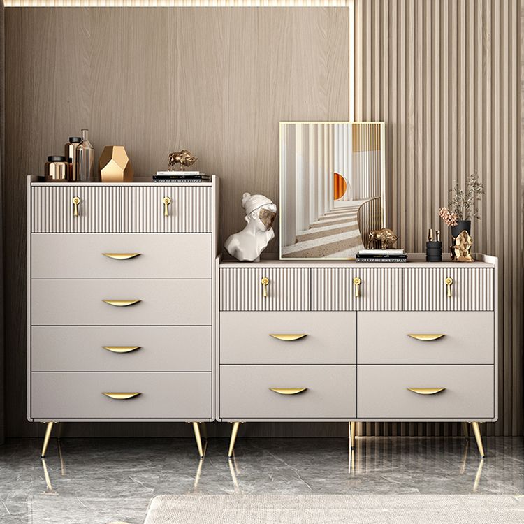 Simple Engineered Wood Sideboard Modern Buffet with Drawer for Dining Room