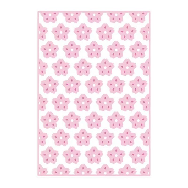 Light Purple Flower Rug Polyester Simple Rug Washable Rug for Living Room