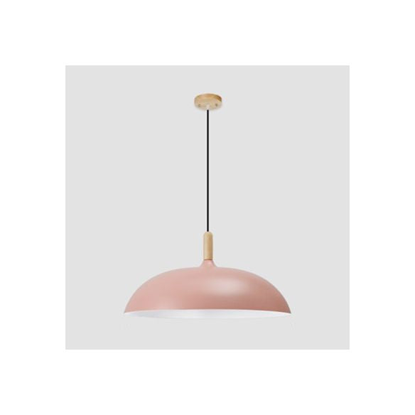 Luce a sospensione con soffitto a piattino colorato di caramelle 1 luce 14 "/18" W Nordic Alluminio appeso Luce per ufficio