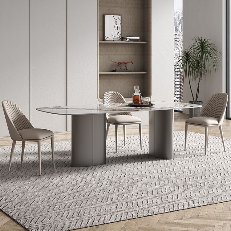 Modern Sintered Stone Top Dining Set Rectangle 1/4/5/6 Pieces Dining Table with Chairs