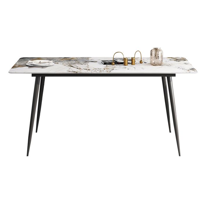 Industrial Style Rectangle Dining Site Table Stone Dining Room Home Furniture