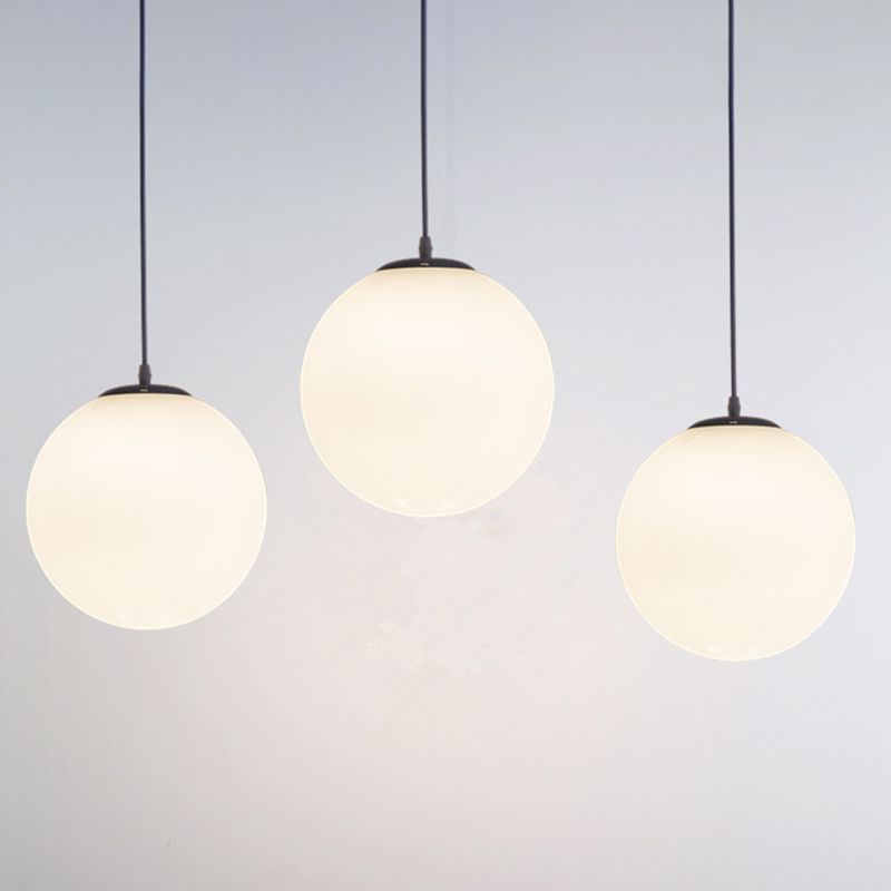 Moderna sfera di design minimalista lampada sospesa Opal Glass Glass Glass 1 Luce Light Light