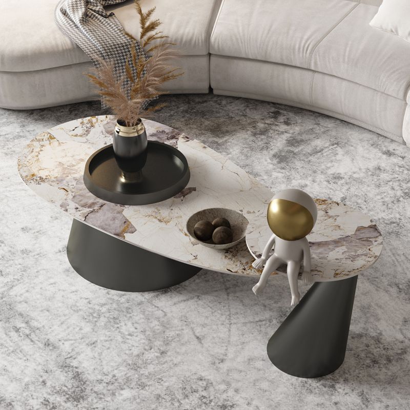 Modern Coffee Table No Distressing Free-Form Single Coffee Table