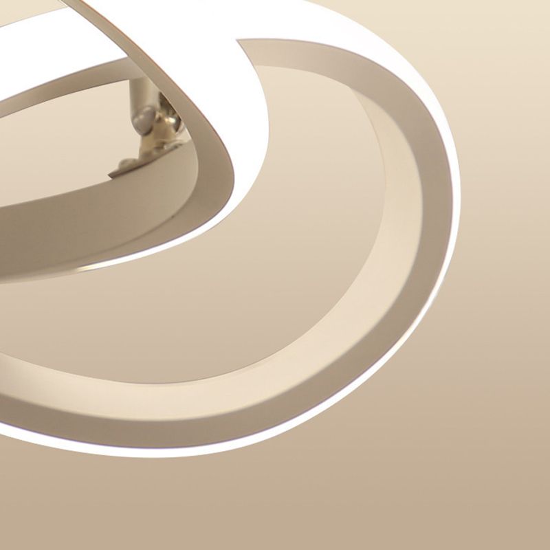 Twisted Aisle Ceiling Mounted Light Metal LED Nordic Semi Flush Mount Light