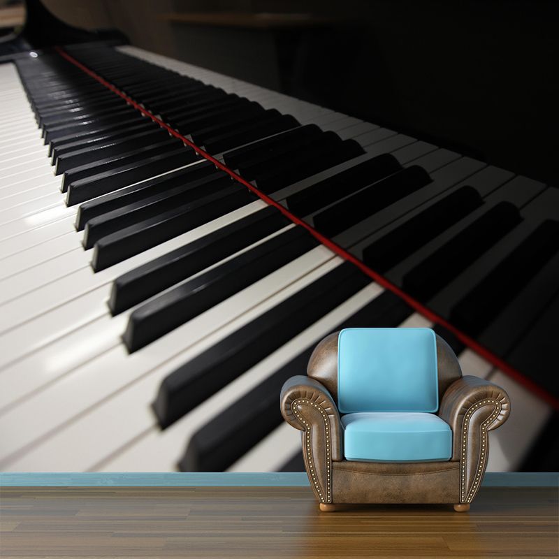 Piano Photography Mural Decorative Environment Friendly Wall Covering