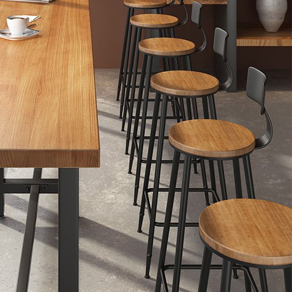 Modern Bar Table Set 1/3/4/5/6 Pieces Solid Wood Rectangle Bistro Set for Indoor