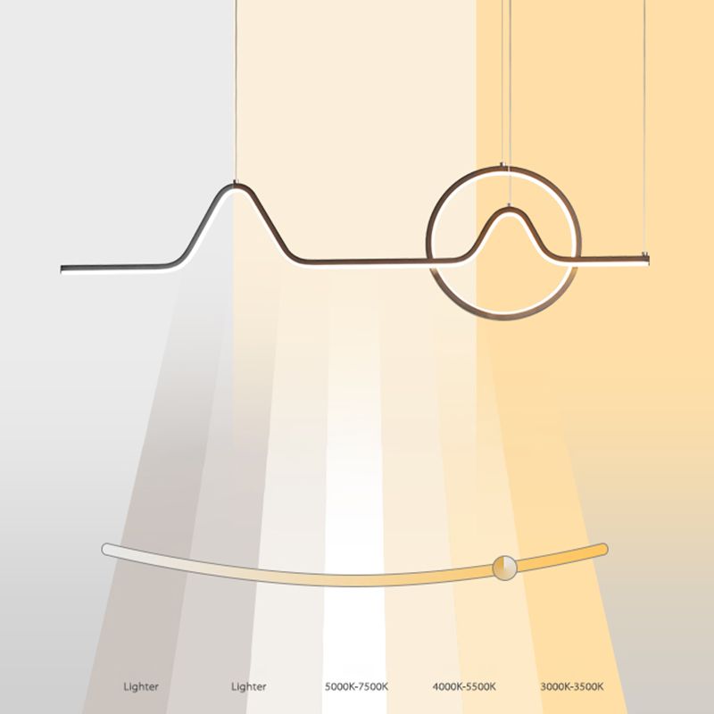 Luz de la isla colgante sombreada de metal Simplicidad estilo LED LIGHTIVE para comedor para comedor