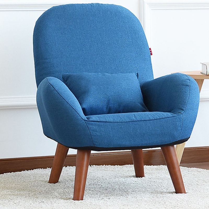 Linen Arm Chair 23.62" L x 21.65" W Basic Four Leg Accent Armchair for Living Room