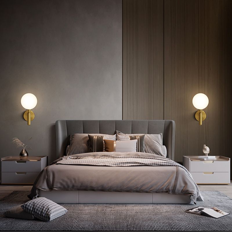 Luces de apliques de pared globales de estilo moderno 1 iluminación ligera de montaje en pared para dormitorio