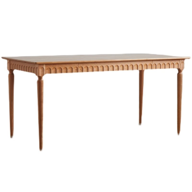 Modern Pine Wood Dining Set 1/5 Pcs Brown Dinette Set for Home
