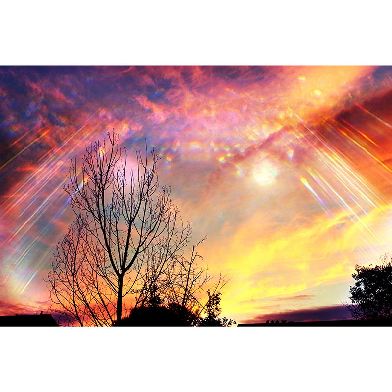 Modern Photography Mural Wallpaper Colorful Sky Living Room Wall Mural