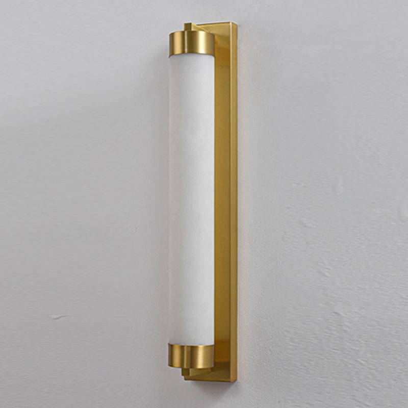 Chinese Brass Wall Light Gold LED Wall Sconce with Mica for Living Room