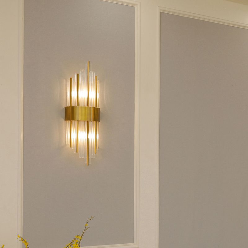 1/2 Heads Postmodern Wall Sconce Crystal Sconce Light Fixture for Living Room Bedroom
