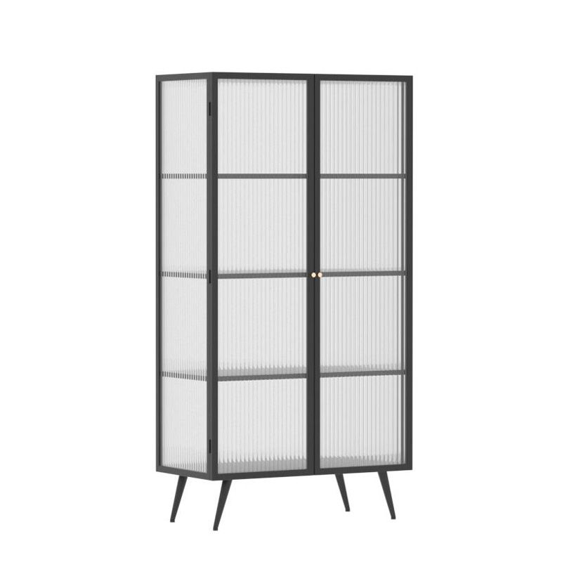 53"H Rectangular Metal Side Board Modern Minimalist Home Sideboard with Door