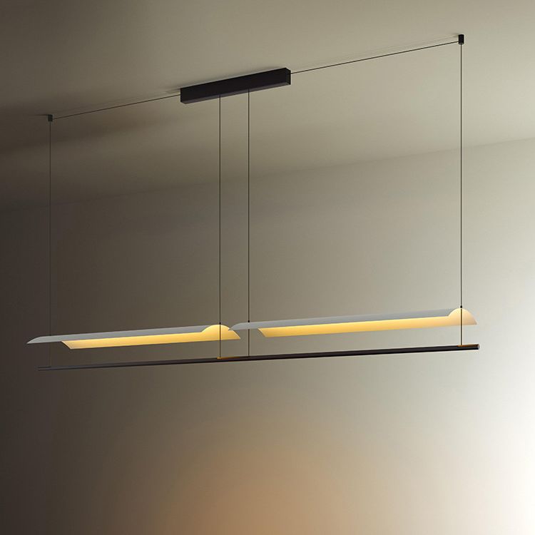 Paper Grandes luces colgantes de cocina Metálicas Simplicidad moderna Luces de araña de la isla para la oficina