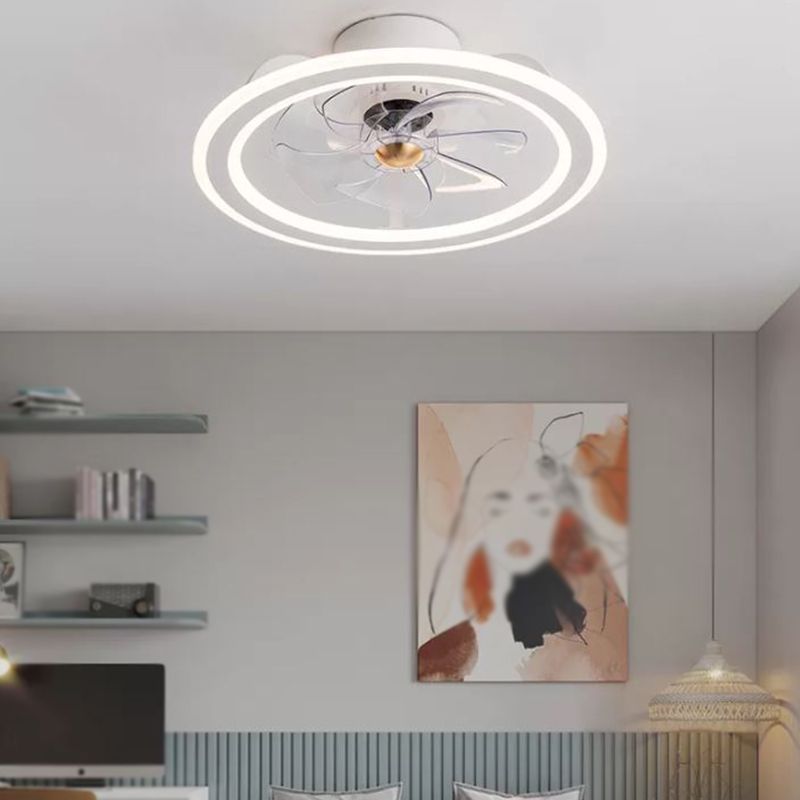 Luz de ventilador de techo circular de metal Simplicidad LED MONTADO LED MONTADO