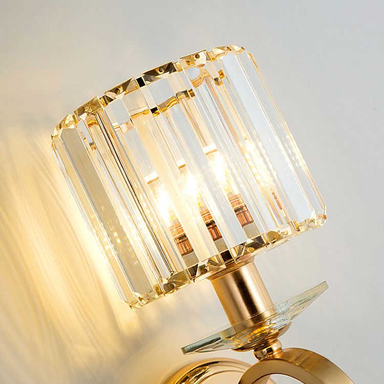 Luces de pared de cristal nórdicas modernas lámparas montadas en la pared de cilindro para sala de estar