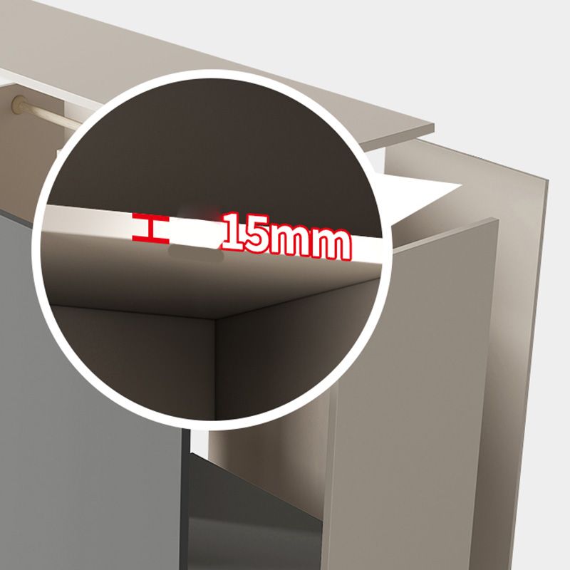 Modern Style Sliding Doors Armoire Wooden Storage Cabinet with Shelves