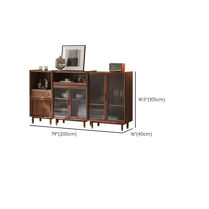 Mid-Century Accent Cabinet Bar Pulls Handle Design Storage Cabinet