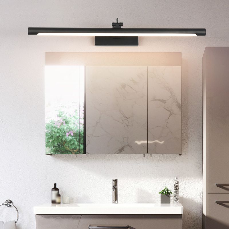 Lineaire wandverlichting Moderne stijl 1 Lichte ijdelheid SCONCE LICHTEN IN ZWART