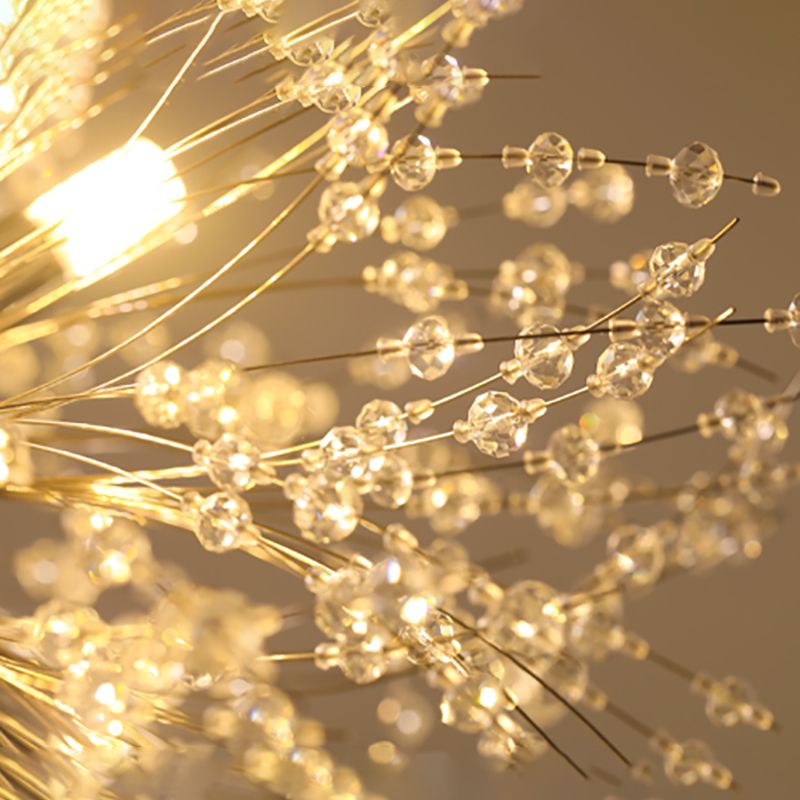 Glowworm Chandelier Light Fixtures Modern Multi-Head Hanging Pendant Lamps for Living Room