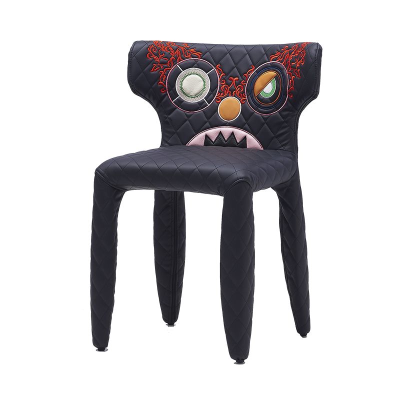 Contemporary Style Wingback Upholstered Dining Side Chair for Dining Room