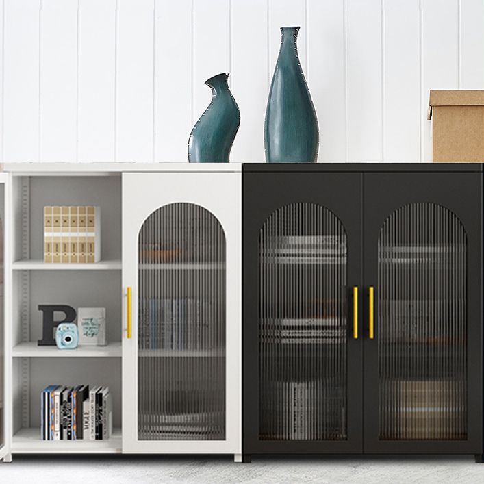 39.96"H Bookshelf Scandinavian Bookcase for Home Office with Door