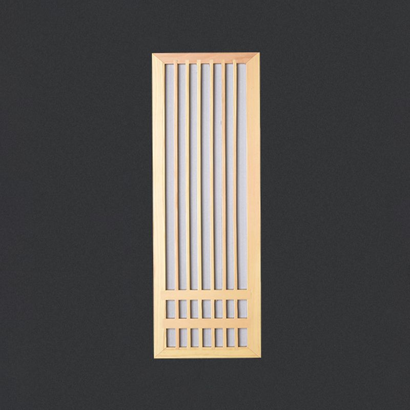 Wooden Wall Mount Light Modern Wall Sconce Lamp with Plastic Shade for Living Room