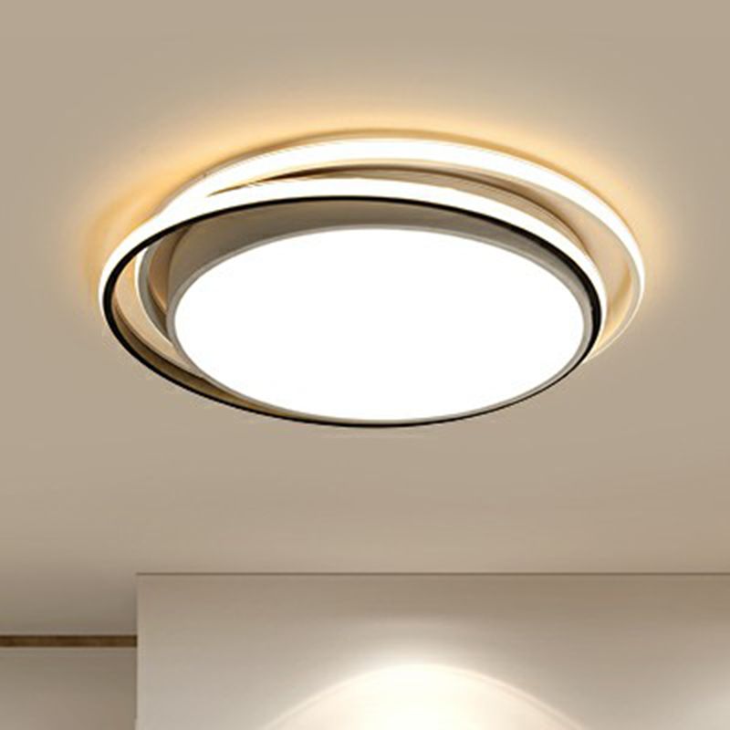 Acrylic Circular LED Flush Mount Lighting Modern Style Ceiling Light Fixture for Bedroom