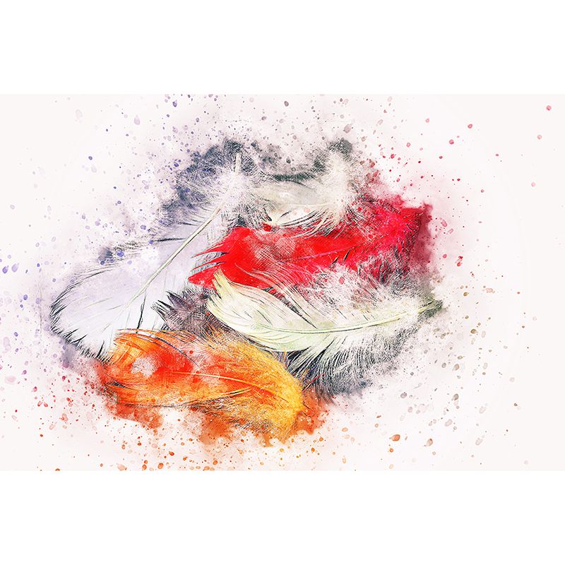 Environmental Illustration Mural Wallpaper Feather Indoor Wall Mural