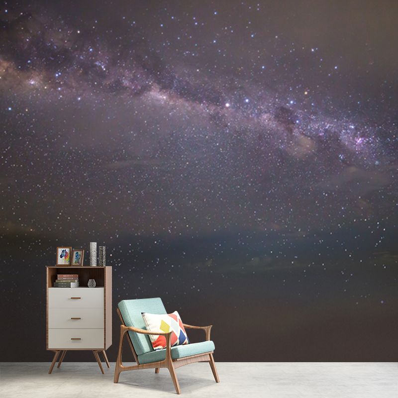 Sparkling Stars Mural Wallpaper for Bedroom Milky Way Wall Decor, Customized Print
