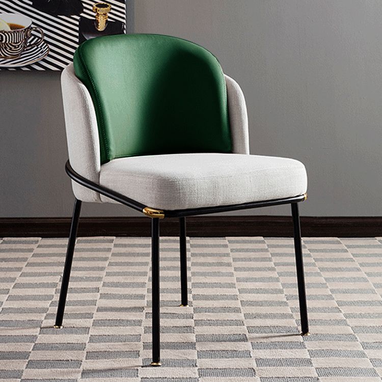 Modern Style Chairs Dining Armless Chairs with Metal Legs for Kitchen