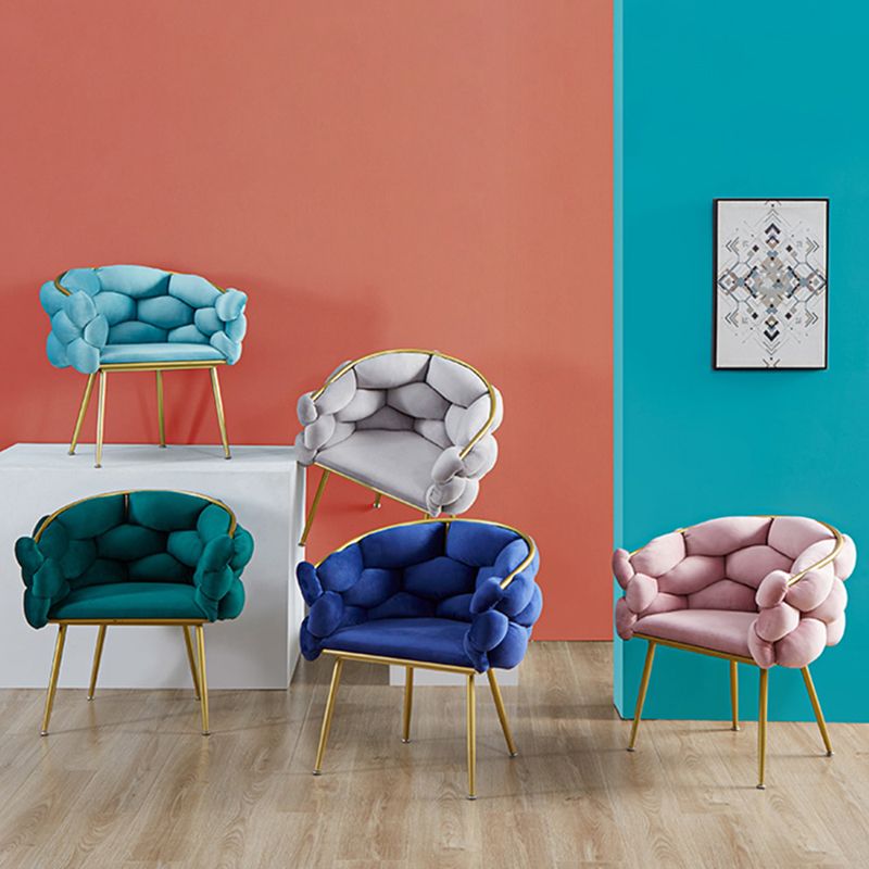 Scandinavian Luxury Upholstered Armless Dining Chairs Solid Back Chair