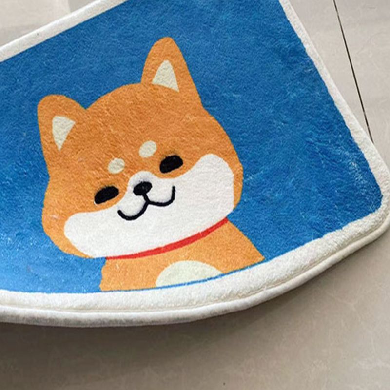 Black Modern Rug Polyester Color Block Rug Stain Resistant Rug for Living Room