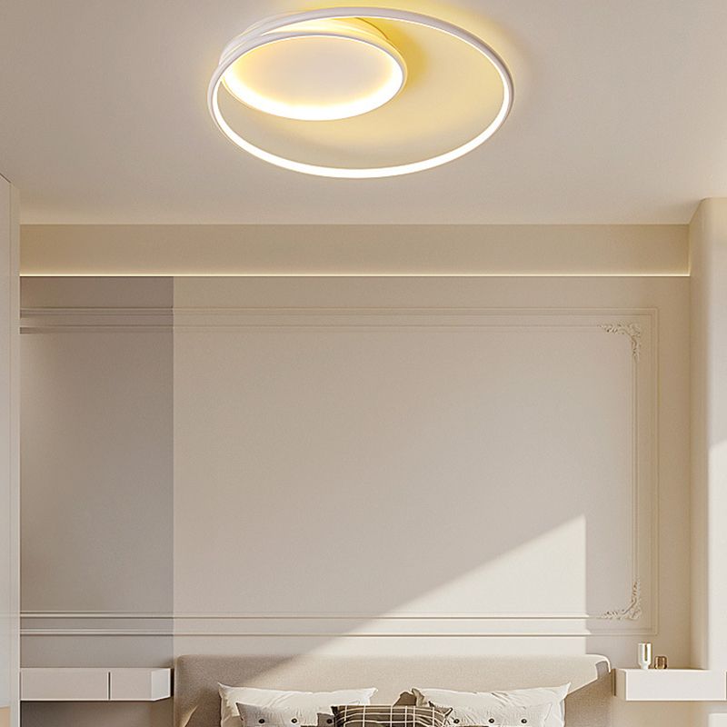 LED White Ceiling Light Contemporary Flush Mount Lighting for Room