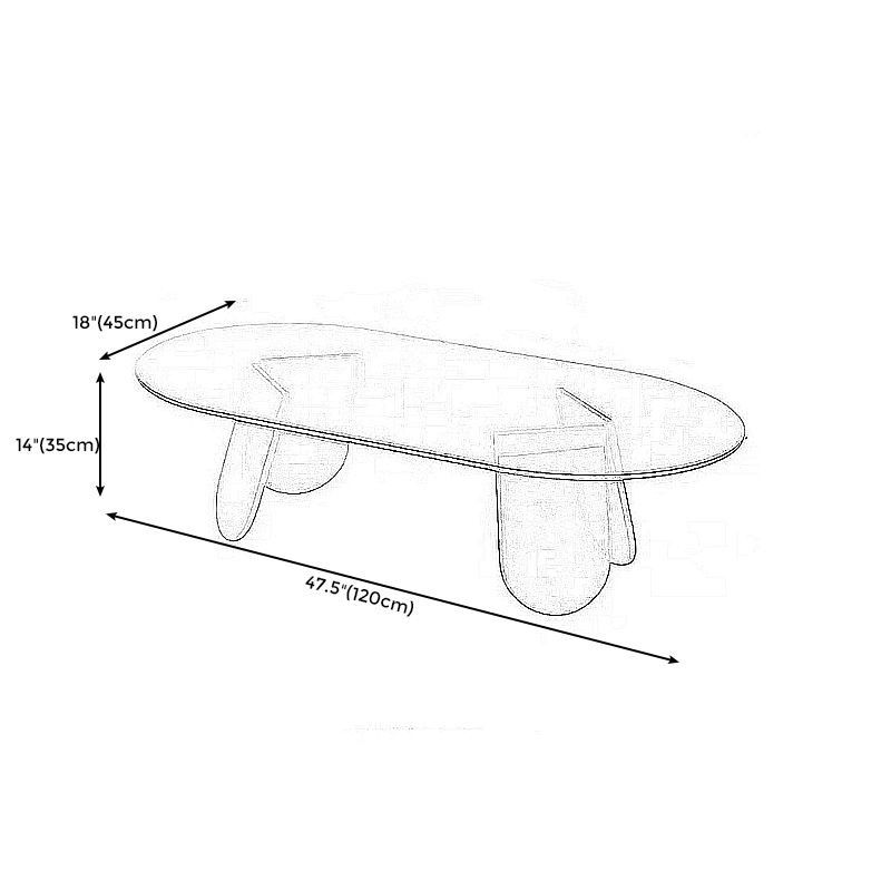 Light Luxury Gradient Colorful Coffee Table Round Oval Acrylic Coffee Table