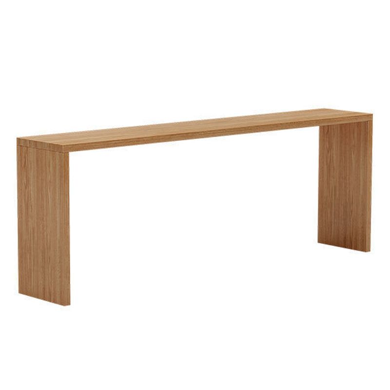 Rectangle Bar Table Wood Contemporary Bar Table with Sled Base