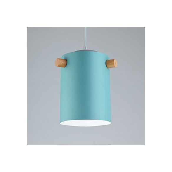 Luce di sospensione cilindrica color caramella Una luce a sospensione in alluminio macaron di macaron luce per corridoio per corridoio