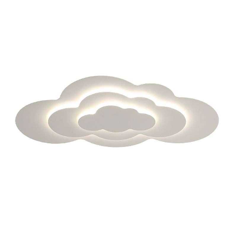 3 - Layer Matte White Flush Minimalist Ceiling Flush Lighting Fixture