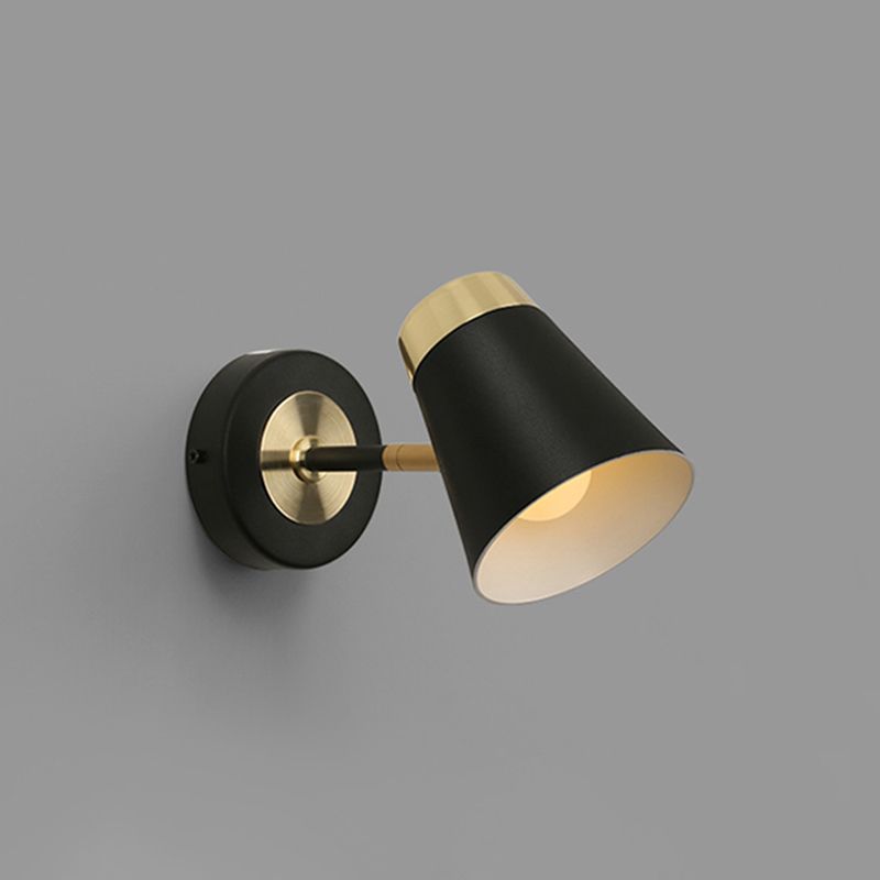 Modern Simple Aluminum Wall Light Bell Shape Rotatable Wall Lamp for Living Room