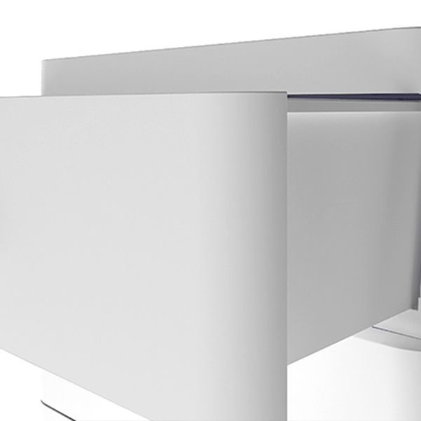 Contemporary Grey / White Chest Plastic Chest with Drawers for Bedroom