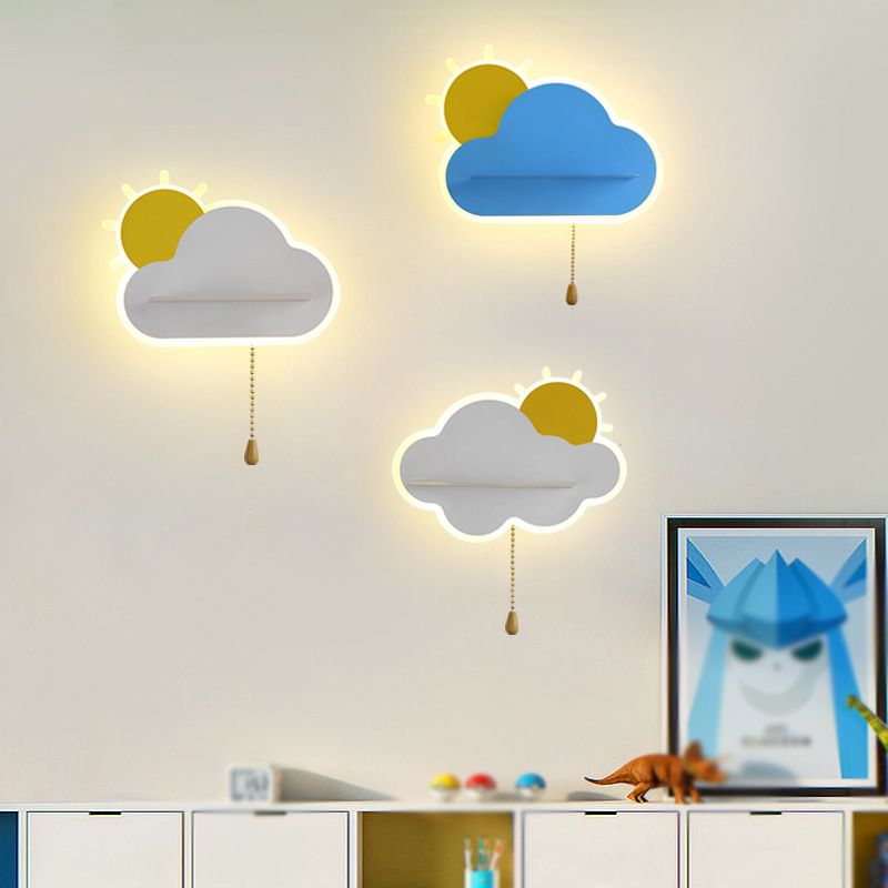 Cloud Wall Mounted Lamps Modern Style Metal 1 Light Wall Light Sconces