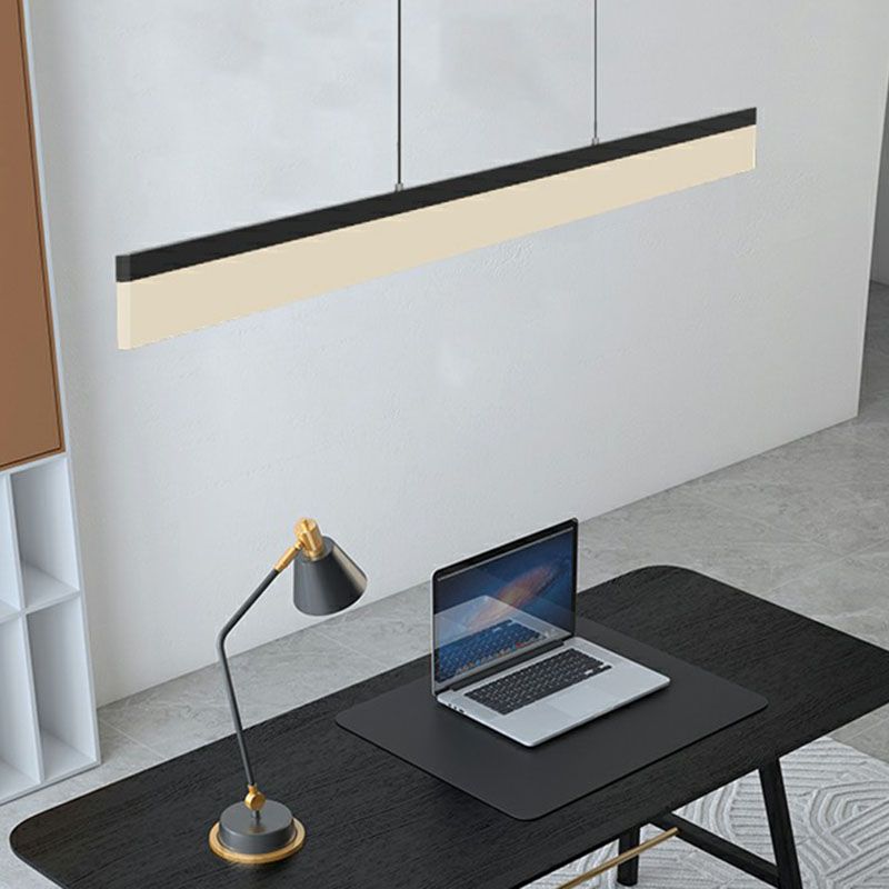 Luz colgante de araña lineal rectangular acrílico Luz contemporánea LED colgante en luz blanca