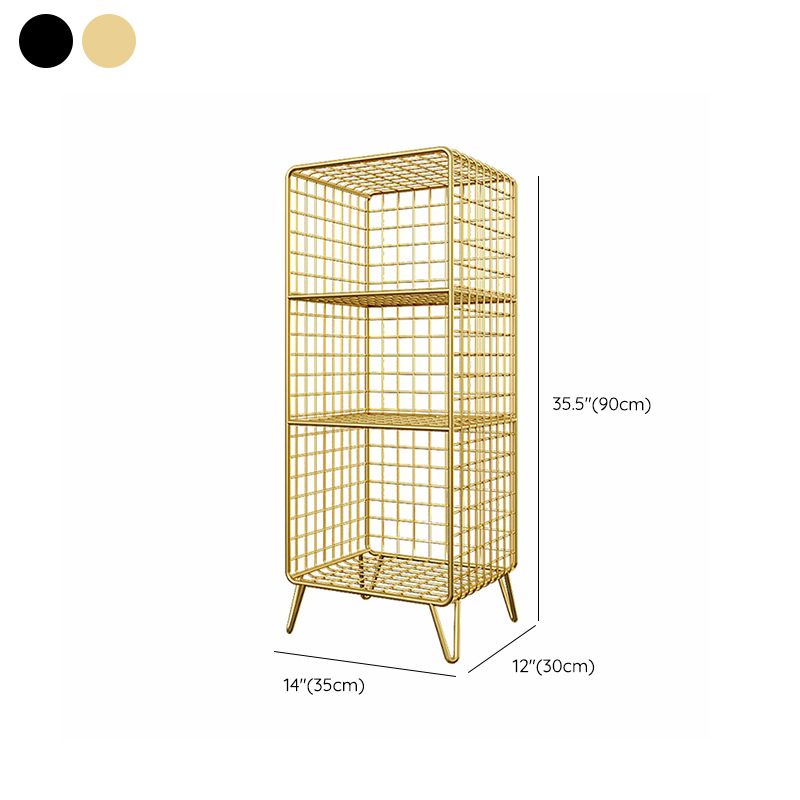 Glam Shelf Bookcase Metal Closed Back Book Shelf for Home Office