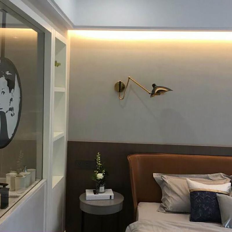 Postmodern Metal Adjustable Sconce Light Fixtures One Bulb Wall Mounted Lighting