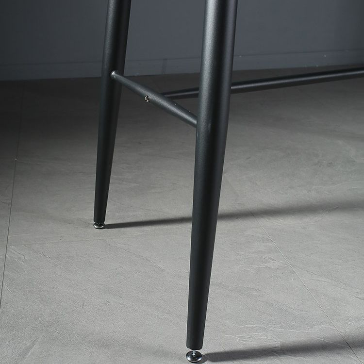 Indoor Modern Rectangle Trestle Bar Dining Table with Metal Legs