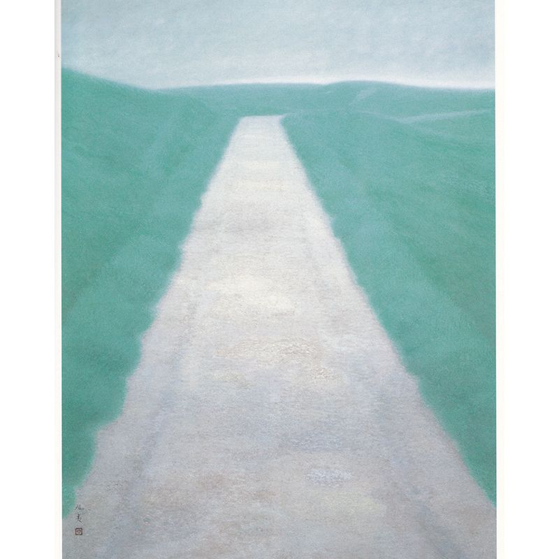 Meadow and Path Wall Mural Modern Decorative Dining Room Wall Art, Custom Printed