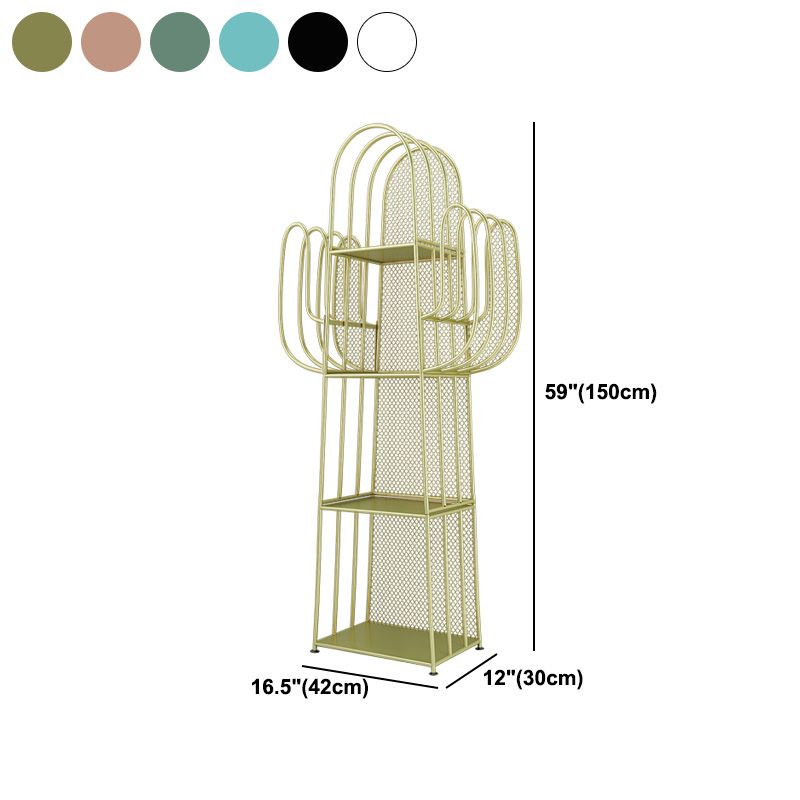 Libreria geometrica di ferro scandinavo libreria verticale, 16,5 "l x 11,8" w x 59 "h