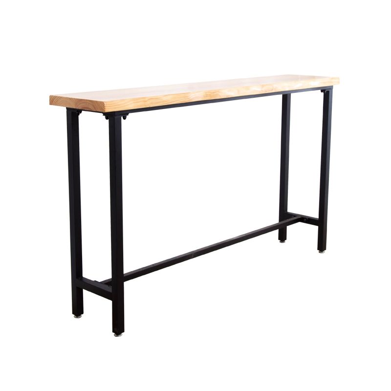 Solid Wood Bar Table Set Full Natural and Black 1/2/4 Pieces Pub Dining Set