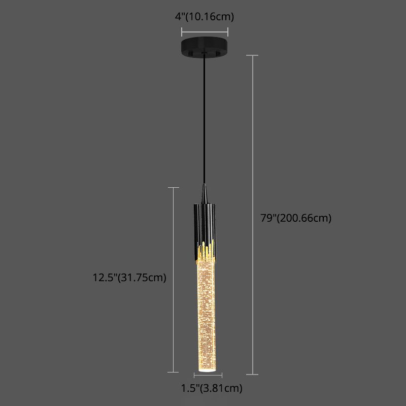 Röhrchen -Anhänger Beleuchtungsrichtung zeitgenössischer Kristall -LED -Schlafzimmer Hanges Anhänger Licht